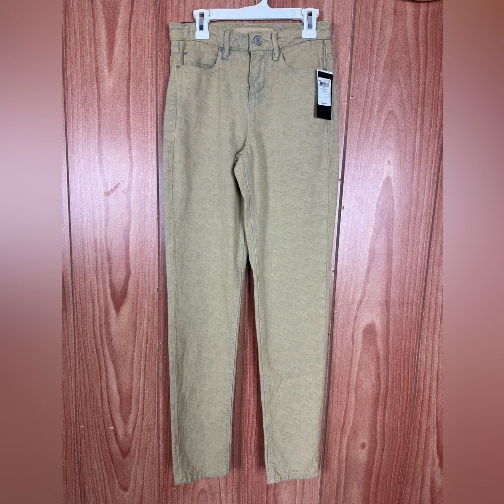 Guess High Rise Cube Yellow Skinny‎ Jeans
